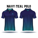 NZA XV - Navy Turquoise Polo
