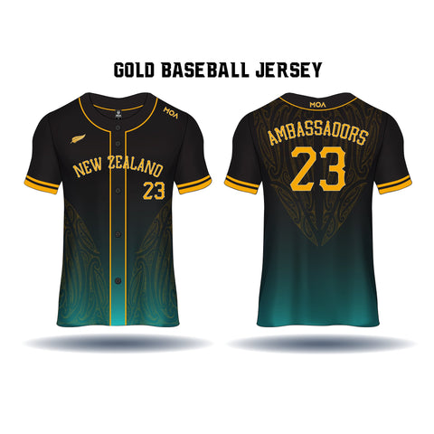 NZA XV - Gold Baseball Jersey