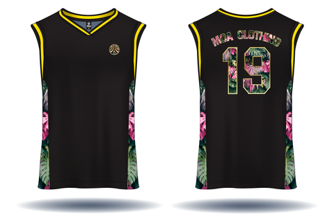 Basketball Jersey Black/Floral
